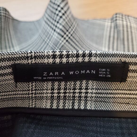 Zara Black & White Plaid Mini Skirt - Picture 7 of 9